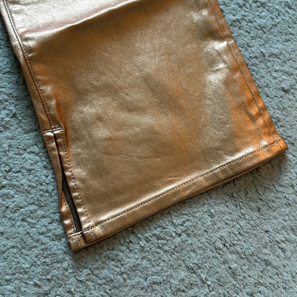 NWT. Express metallic rose gold skyscraper pants. - Picture 6 of 7